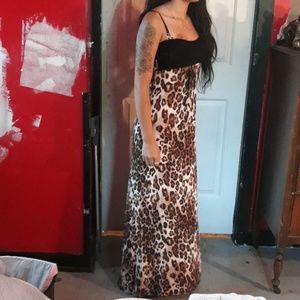 Maxi cheetah print dress